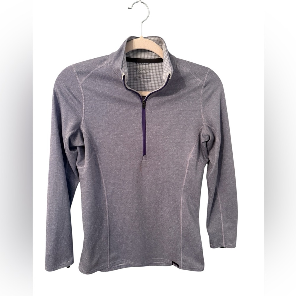 Patagonia Top Capilene Midweight Zip-Neck Baselayer Lavender Heather Women’s XS